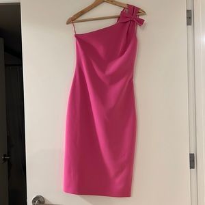 Boutique Moschino Pink One-Shoulder Bow dress, US 6, small NWOT